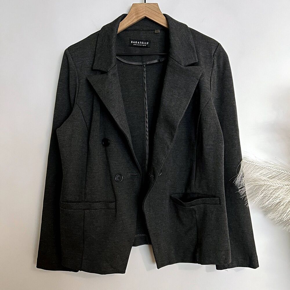 Bagatelle Double Breasted Ponte Knit Blazer